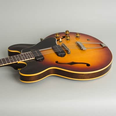 Gibson ES-330TD Thinline Hollow Body Electric Guitar (1960), ser. #R4559-29, original brown hard shell case. image 7