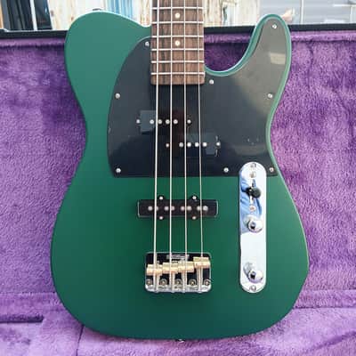 Clip TBS-4 Bass Guitar Short Scale Telebass Deep Olive Green image 1