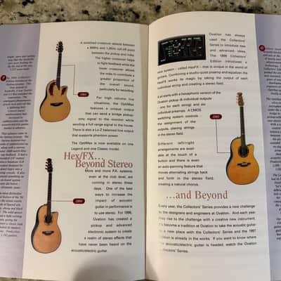 Ovation Collectors Series Brochure Catalog 1996 Adamas II Custom Legend Long Neck image 9