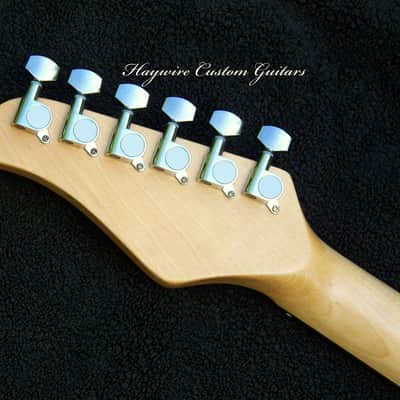 Black Mahogany Vintage Telecaster Guitar +Matching Headstock + Maple/Ebony Neck + Matching Mini-Humbucker and Tele Pickups + Treble-Bleed Circuit + Leveled + Crowned and Polished Frets +12" Radius+ Ebony/Maple Neck + Low Action + Perfect Setup image 6