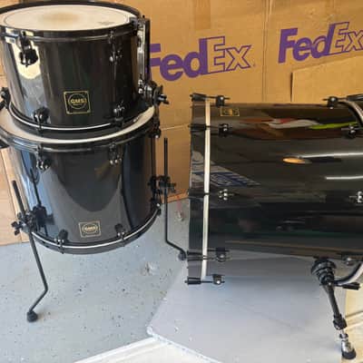 GMS Custom Black SE Drum Set 22-13-16 image 12