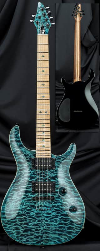 Kiesel Carvin NZ624M Neil Zaza Signature 24 Fret California Carved Top 6 String Guitar Teal Quilt image 1