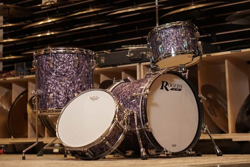Rogers 12/14/18/5x14" Cleveland (Reissue) Drum Set - Purple Diamond Pearl image 1