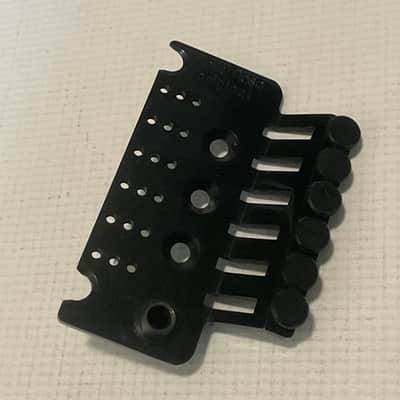 1990's Era Original Floyd Rose Made in Germany Black Left Hand Lefty Tremolo Bridge Base Plate w/ Arm Bushing image 2