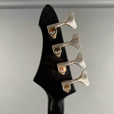 Aria Pro II ZZB Deluxe Explorer Bass Black Yellow Zebra / Tiger image 7