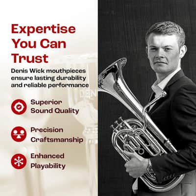 Denis Wick DW5880B SM6 Silver-Plated Baritone Mouthpiece, Steven Mead model image 6