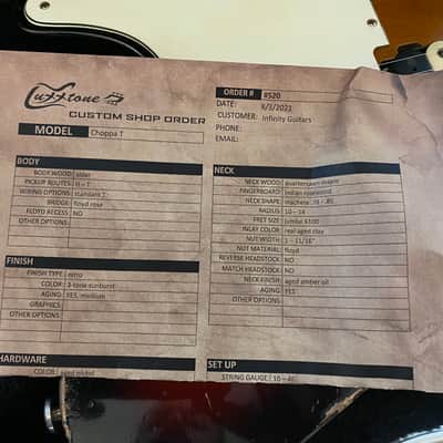 Luxxtone Choppa T Floyd Rose 2021 Aged Sunburst image 13