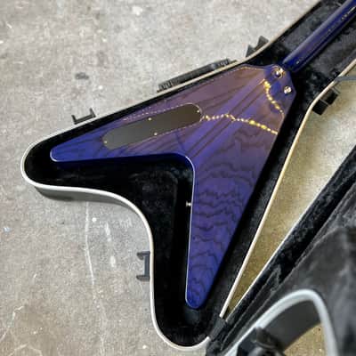 Greco Flying V c 1990- 2000 trans Amethyst original vintage MIJ Japan ox image 12