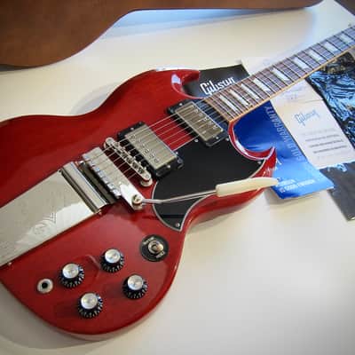 Gibson SG Standard with Maestro Vibrola, Hang Tags & OHSC Circa-2019-Cherry Stained Mahogany image 3