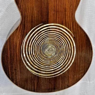Classical Nylon String Guitar Handmade by Blueberry, 6 String Hypnosis Motif Guitar,Custom Handcrafted Wooden Guitar, Nylon String image 11