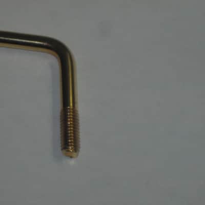 very lightly used Squier Gold Trem Bar with Black Tip, 6mm large threads (metric 6M, IMPORT) (for Squier Affinity and Classic Vibe Strat that use 6mm large thread trem bar - can be for other brand model guitars) 2000-2020 (NOT for USA or MIM Strats) RIGHT image 9
