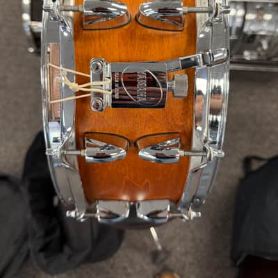 YAMAHA MIJ Maple Custom Absolute - Vintage natural snare drum 5.5 by 14 JAPAN image 5