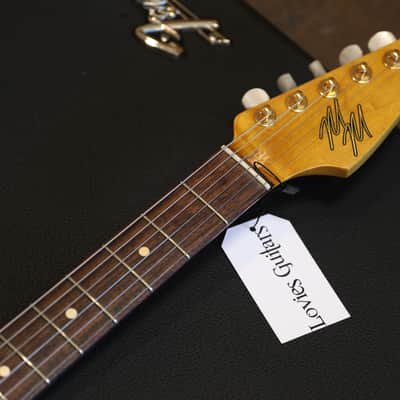2015 Mario Martin S-Style Factory Relic Black SSS Electric Guitar + Hard Case image 9