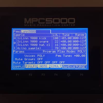 Akai Mpc 5000 - Original display
