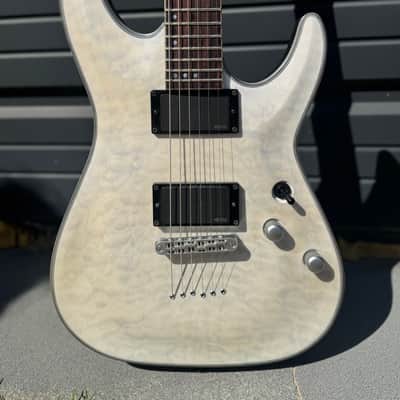 2025 Schecter C-1 Platinum Trans White Satin (with hard case) image 2