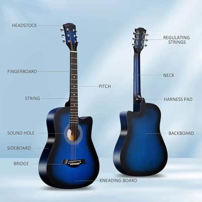 38inch Wood Acoustic Guitar for Adults, 6 Steel-String Acoustic Guitar With Bag and Elementary Tutorial of Folk Guitar for Beginners. image 2