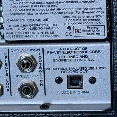 Peavey 6505 MH "Mini Head" 2-Channel (20W -5 W- 1W) USB Speaker Emulator image 14