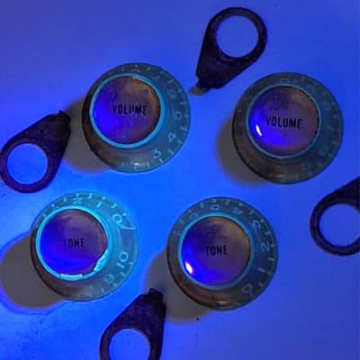 Original 1960 Gibson Les Paul Gold Reflector Knobs And Pointers Set - ES-335 TDC SG Standard Custom image 2