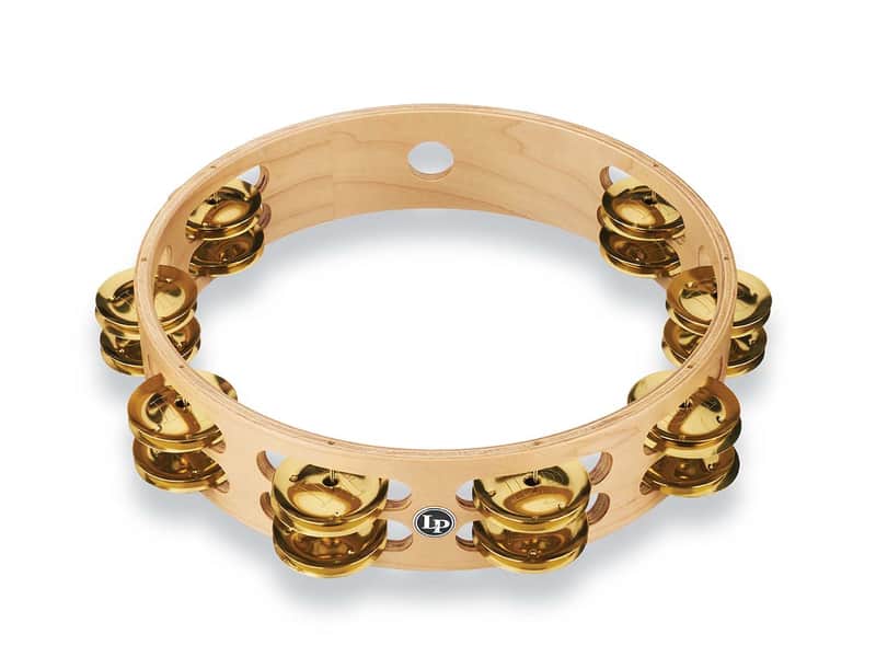 LP Pro 10 Inch Double Row Tambourine - Brass image 1