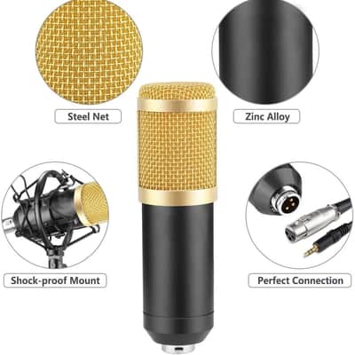 All-in-One Streaming & Recording Kit — BM800 Condenser Microphone + V8S Sound Card Bundle image 3