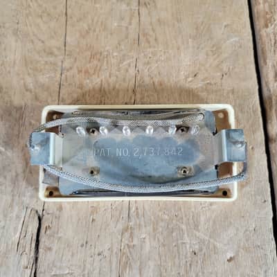 Gibson Shaw NOS Patent Number Humbucker 1980s Double Cream With Ring and Screws image 2