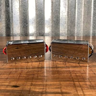 Guitar Project Parts Alnico V LP Humbucker Pickup Set Chrome image 1