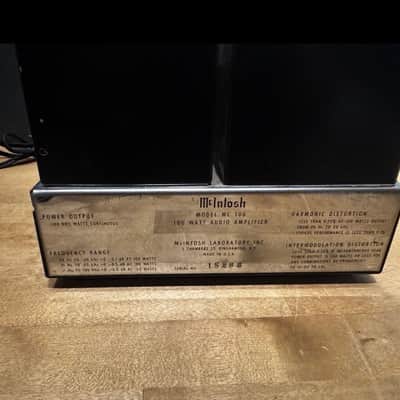 Mclntosh MC100 100-Watt Mono Solid State "Super Rare" Amplifier - Great As a Clean Guitar Amp 1970-74 image 4