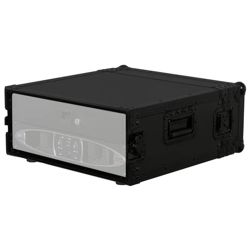 Odyssey FZAR04BL Black 4U Professional Travel Protective Amp Rack Case - Open Box Mint image 1