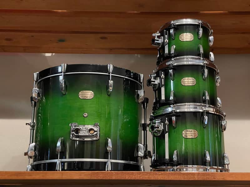 Pearl Session Custom SMX All-Maple Green Burst 10/12/14/22 Drum