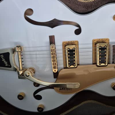 Gretsch G5422TG Electromatic Classic 2024 Double Cut Snowcrest White Tweed Hardcase image 10
