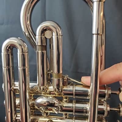 Getzen 800S-LBWT Eterna Bb Cornet | Large Bore with 1st Valve Trigger - Silver Plated image 12