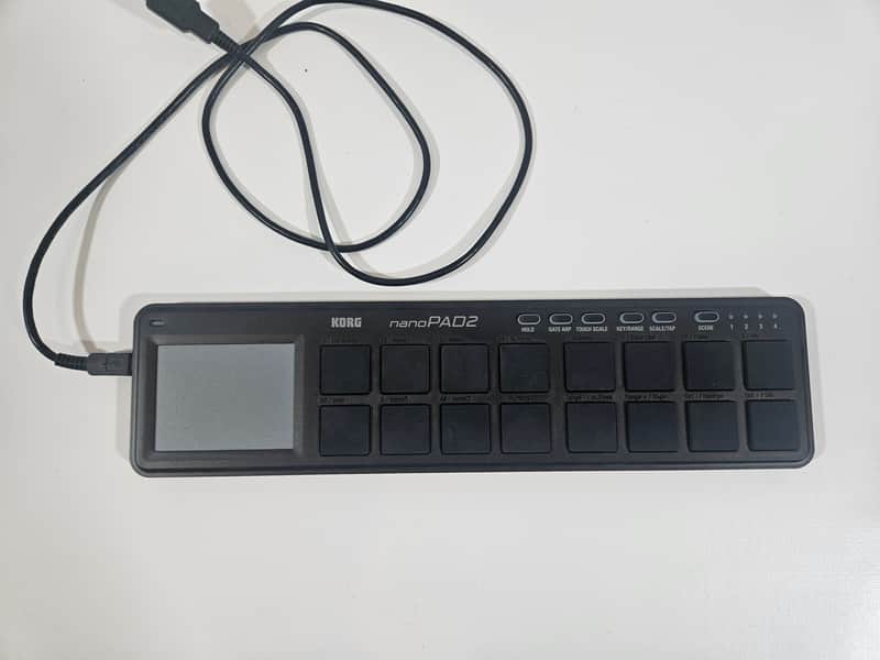 Korg nanoPAD2 Slimline USB MIDI Drum Pad Controller - Black image 1