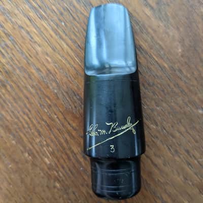 Geo M Bundy alto sax mouthpiece 3 w/ Rovner ligature image 3