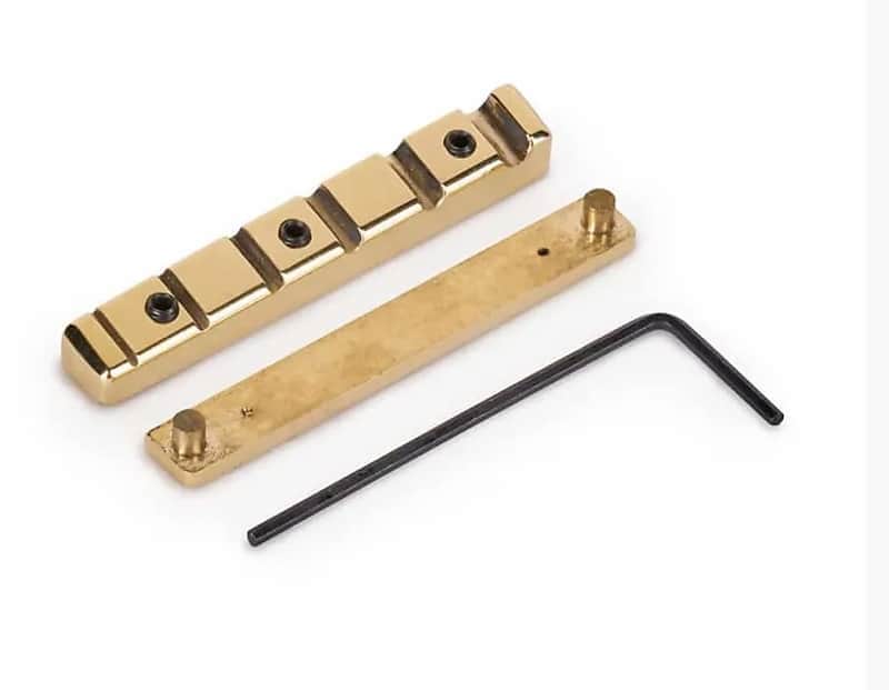 Warwick Brass AdJust A Nut for wide spacing 6-String Bass 55mm SP W 30226lllTRH - Brass image 1