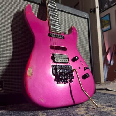 JTal Guitars Modded Charvel 475 1989-91 Custom Pearl Hot Pink Relic image 3