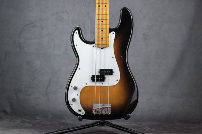 Japan MIJ era LH Lefty Lefthanded reverse Fender PB Precision 57 Japan Reissue  1991 Sunburts image 1