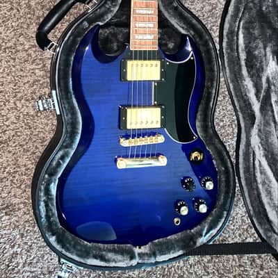 Epiphone SG pro flame top electric guitar ohsc image 12
