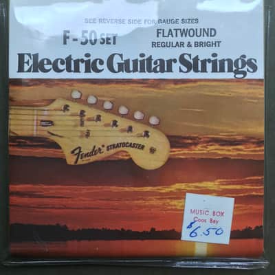 Fender F-50 Set Vintage Flatwound N.O.S Strings 1970's Pure Nickel image 6
