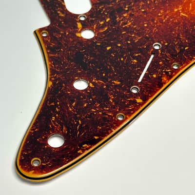 RebelRelic Stratocaster Celluloid Top Tortoise Pickguard - Brown Tortoise Strat Guard - Vintage - Aged Relic image 4