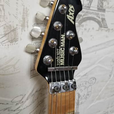 Ernie Ball Music Man Axis 1994 Gloss Black Rare Matching Headstock One Owner Never Played NICE! image 2