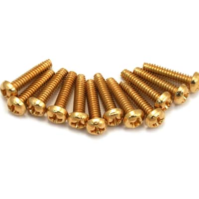 099-4926-000 12 Genuine Fender Guitar Pickup Mounting Screws - Gold