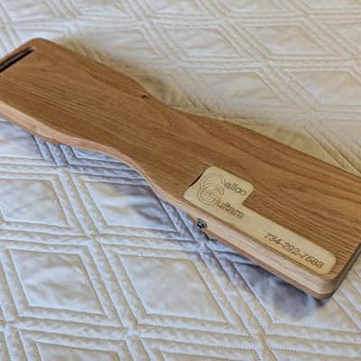 Mini Travel Headless Lap Steel Guitar – Red Oak & Maple, P90 Pickup, Gig Bag image 5