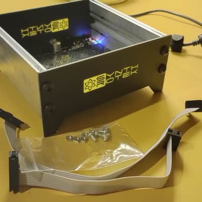 24hp powered eurorack skiff with DC power supply, lightly used, synthrotek Ecoskiff image 5