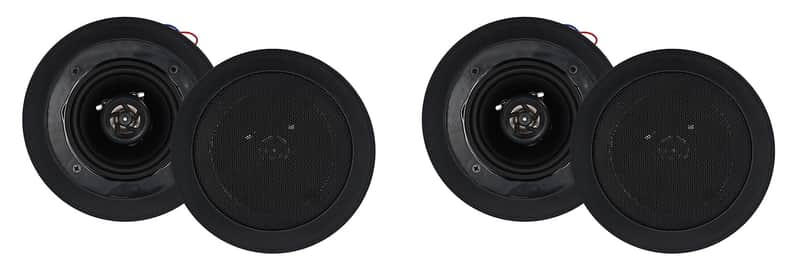 4) Rockville CC4T Black 4" Commercial 70v Ceiling Speakers For Restaurant/Bar image 1