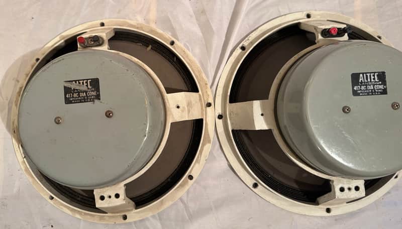 Vintage Altec 417-8C Speaker PAIR 8 Ohm 12” Driver Set for that Garcia/Santana Sound! - Very Good