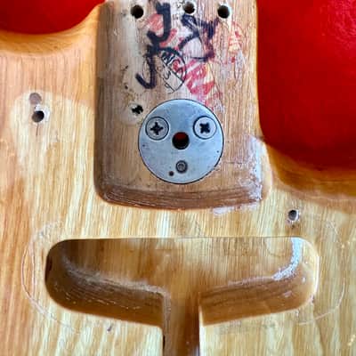 Fender Stratocaster guitar body c 1973 - Natural original vintage USA image 3