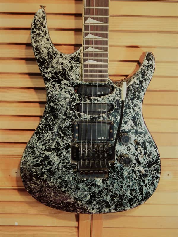 Kaman/Ovation GTX 33 Reverse Headstock SSH Dark Green Marble MIK image 1