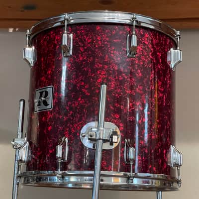 1970's Rogers XP8 Red Diamond Pearl 12/13/16/22 Big R Drum Kit image 6