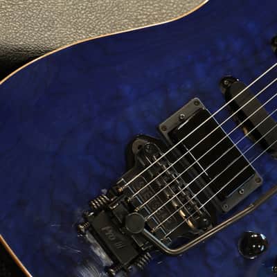 2003 Fender Custom Shop Showmaster Neck Thru Electric Guitar Birdseye Blue Quilt + OHSC image 4