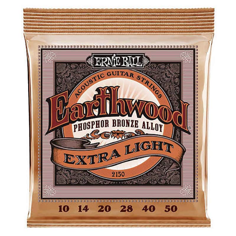 Ernie Ball 2150 Earthwound Extra Slinky Phosphor Bronze Acoustic Guitar Strings image 1